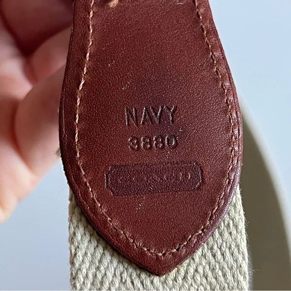 Coach Vintage 34" #3880 Canvas Leather Belt - Image 4