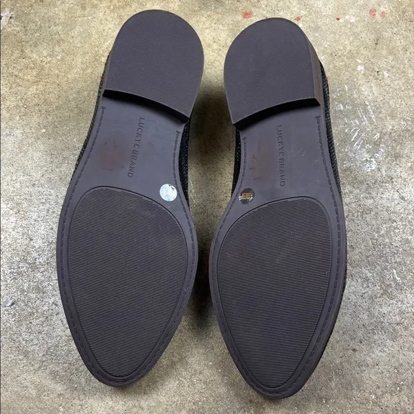Lucky Brand Elafina Black leather snake printSlip-On Loafers Size: 7.5 - Image 5