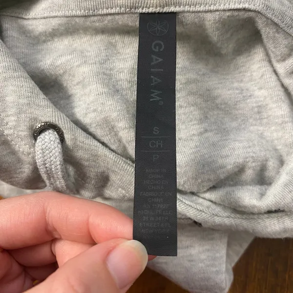 GAIAM Flare Sleeve Athletic Womens Hoodie Size Small Gray Casual Lounge‎ - Image 2
