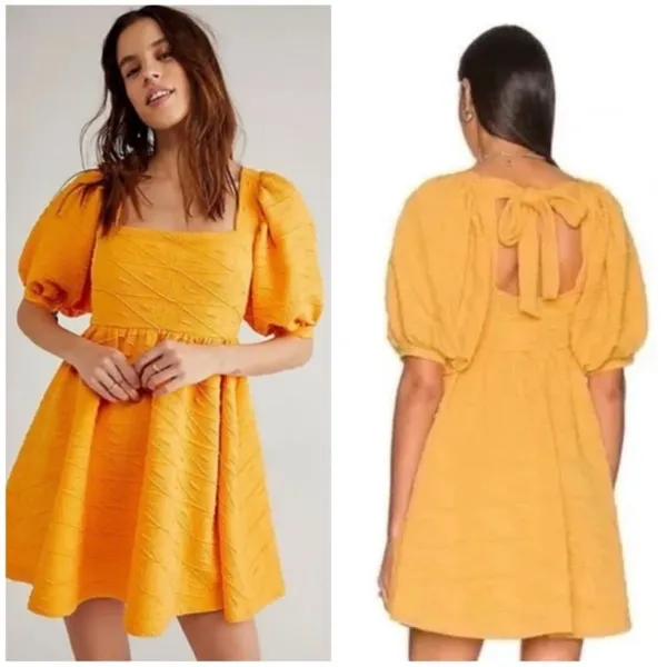 Free‎ People Violet Mini Dress in Carrot Ginger Sz XS - Image 2