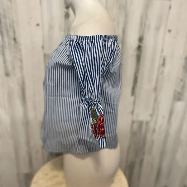 Stripped blouse Blue - Image 3