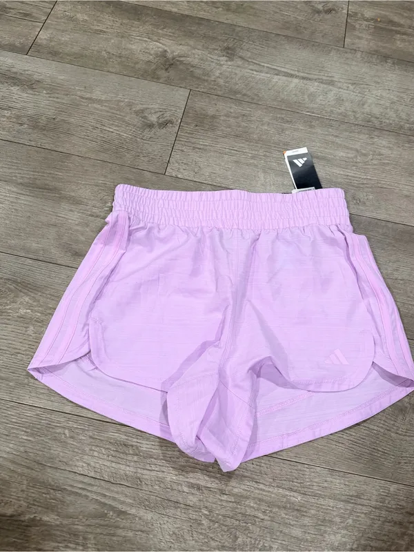 adidas Light Pink Women's Athletic Running Shorts - Image 3