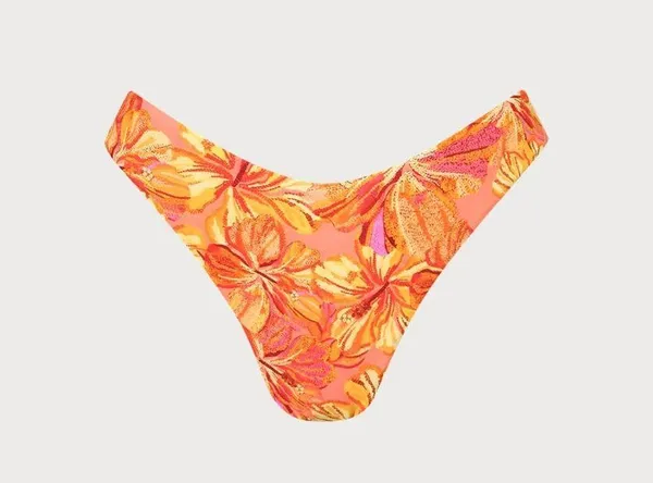 Berlook Orange Floral Print Bikini Bottom ONLY 59 - Image 8