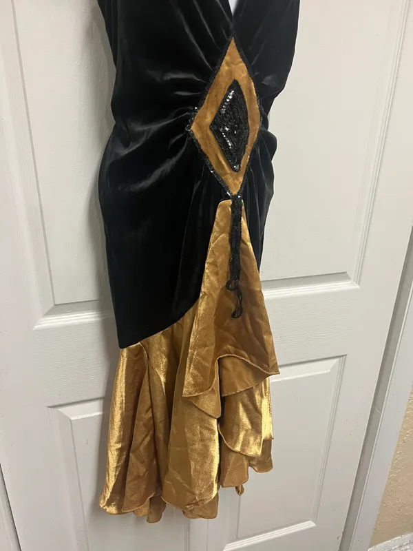 Roaring 20's Flapper Dress Costume With Bonus Wig - Image 6