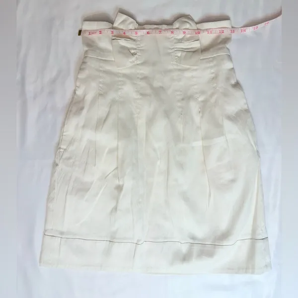 French Connection Ultra High Rise Bow Midi Skirt - White - 0 - Image 9