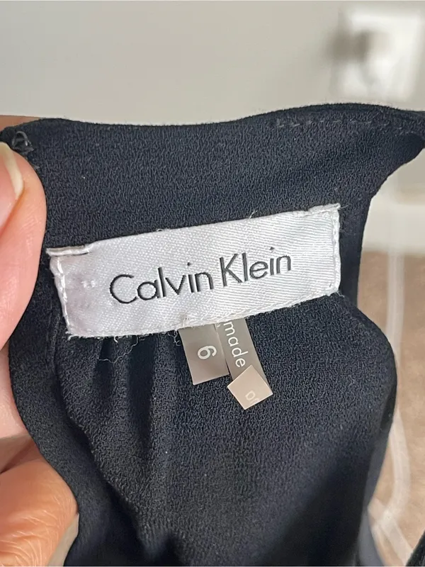 CALVIN KLEIN Black Halter Swing Dress Sz 6 - Image 7