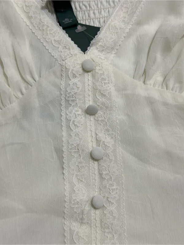 wild fable Ivory Button-Front Slip Dress - Image 4