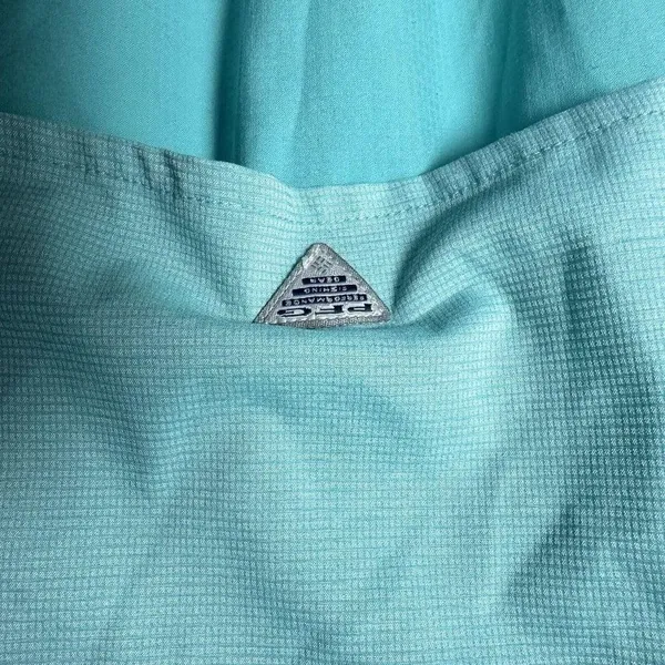 Columbia Womens Blue Green PFG Henley Hooded Windbreaker Fishing Jacket Medium - Image 7