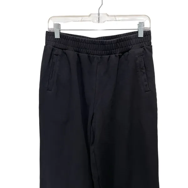 Abela Story + Co Wide Leg Cotton Sweatpants Black Women’s Size Large - Image 3