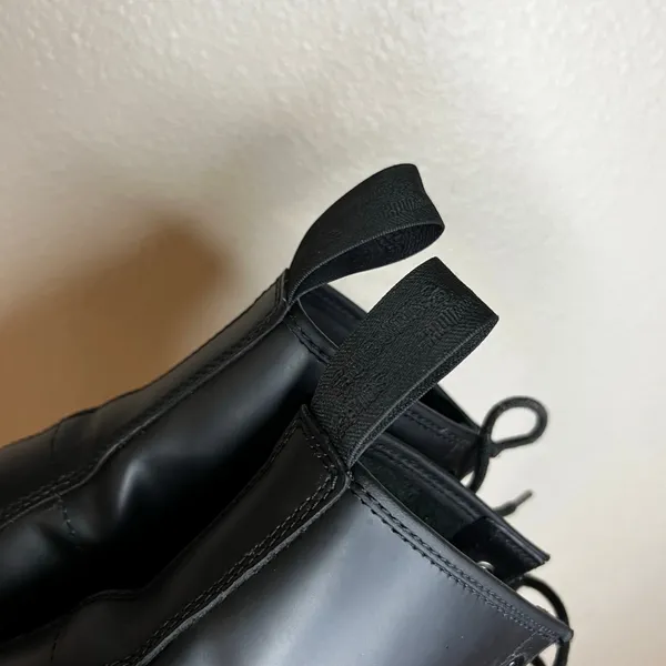 Dr. Martens 1460 Mono black smooth leather lace up boots Ladies 10 men 9 UNISEX - Image 3