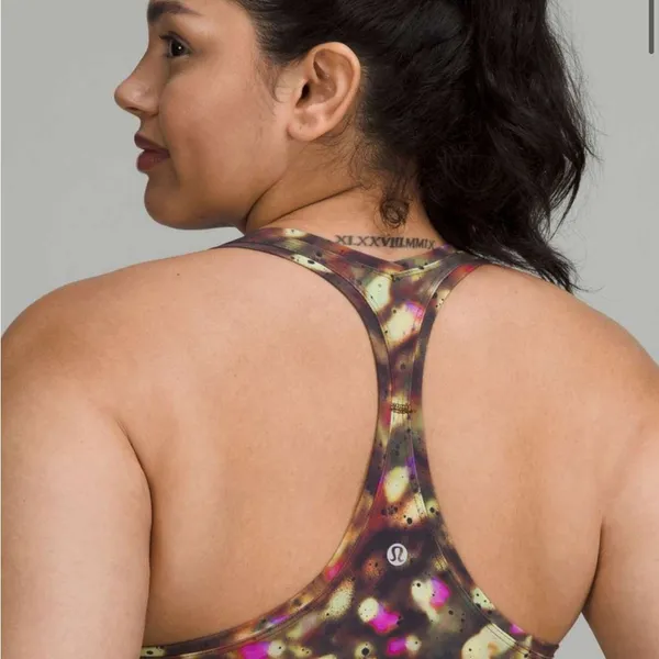 Lululemon Cool Racerback Short Tank Top *Nulu Soft Focus Splatter Green - Image 3