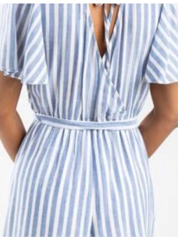 ALTAR’D STATE Blue And White Striped Romper - Image 2