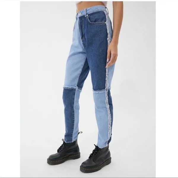 Urban outfitters ragged mom patchwork jeans 32‎ - Image 3