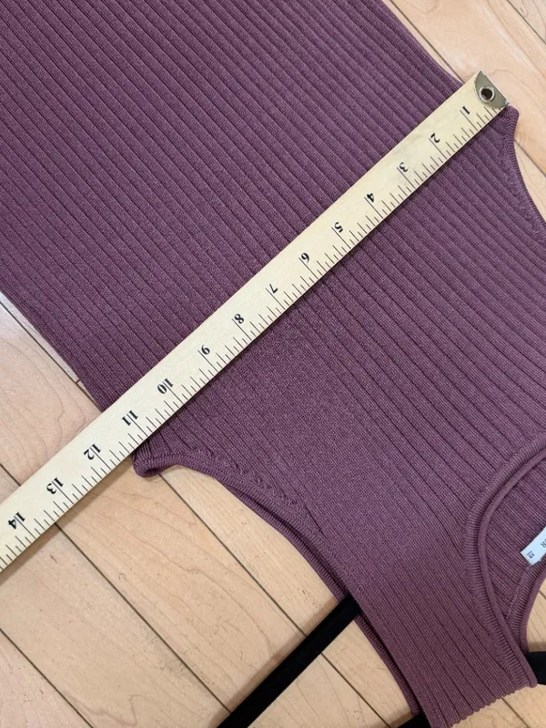 MM LaFleur Ribbed Knit Mauve Pink Sweater Sleeveless Top Size XS - Image 8