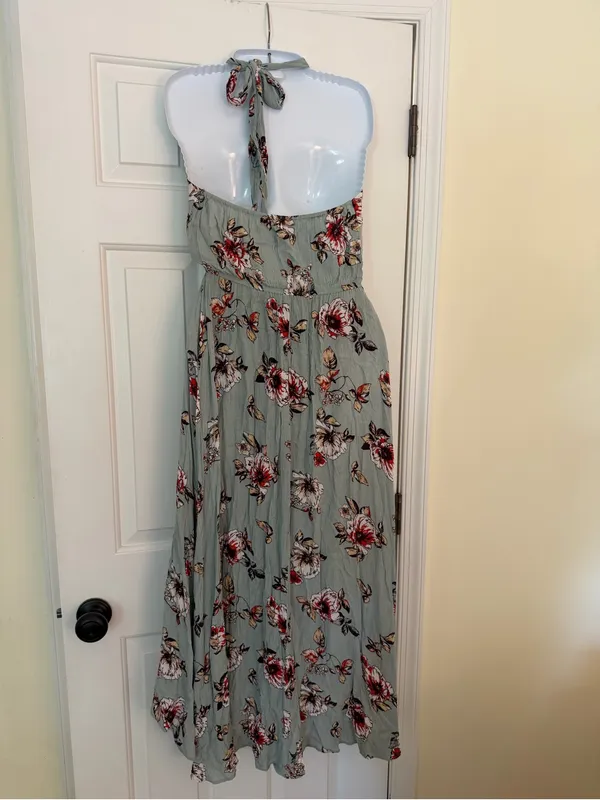 Onetheland Sage Floral Halter Maxi Romper Boho Size S - Image 6