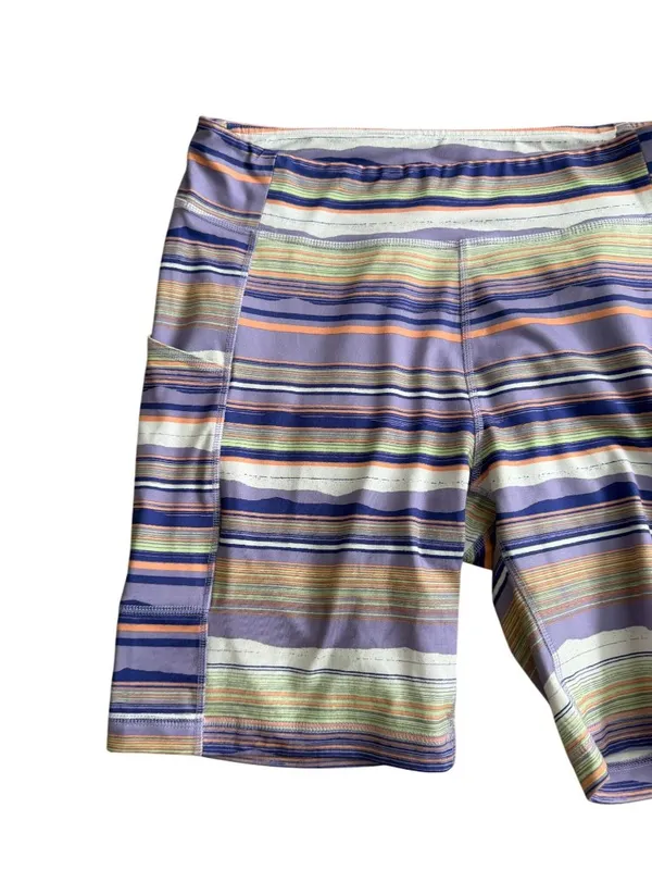 COLUMBIA Women’s Striped Bike Shorts Size XL - Image 5