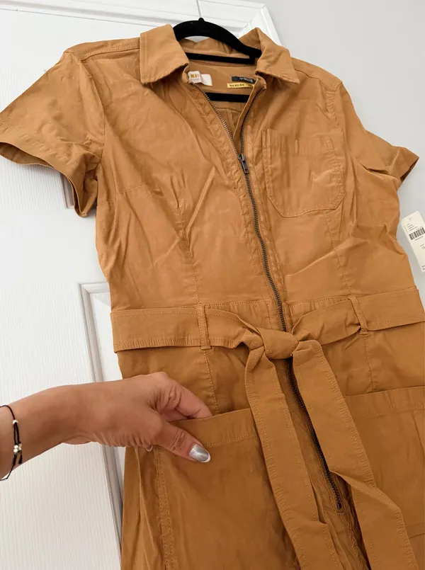 Anthropologie Maeve The Colette Weekend Zip Front Jumpsuit, Size 12 - Image 5