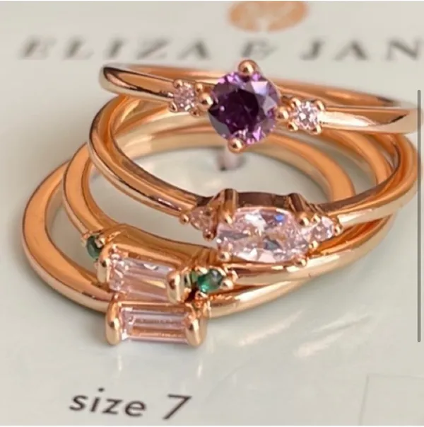 Eliza & Jane Cubic Zirconia gold rings - Image 2
