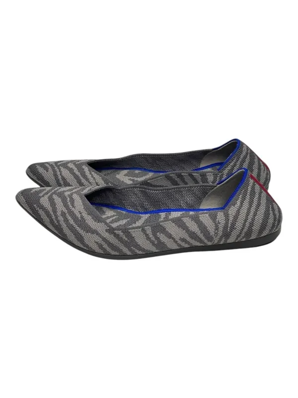 VHTF: Retired Rothy’s ➤ The Point Flats ➤ Grey Zebra Stripe Print ➤ 8M ➤ Sustain - Image 6