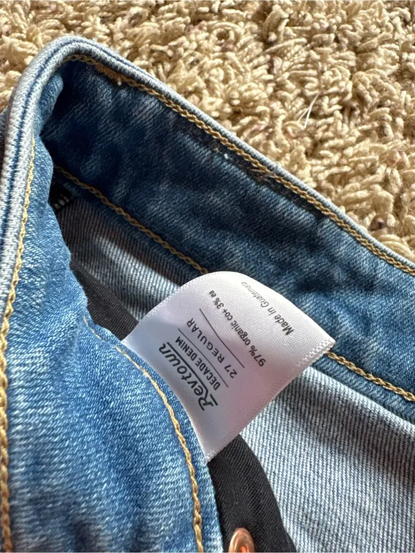 High-Rise Light Blue Distressed Women's Jeans - Image 2