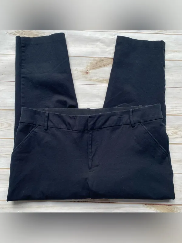 Ava & Viv black stretch crop ankle length slacks pants work going out winter 16W - Image 2
