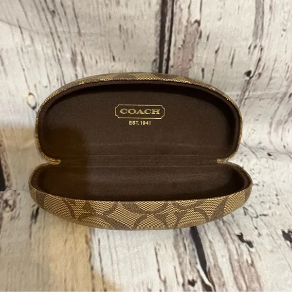 Coach brown classic vintage monogram glasses case - Image 9
