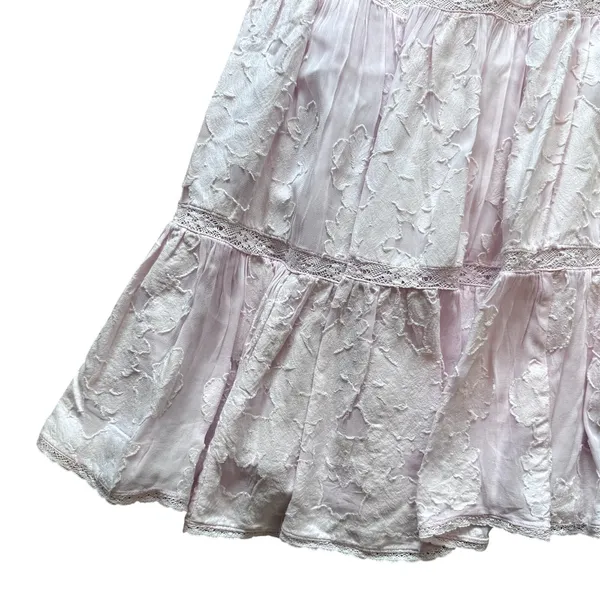 Light Pink Tiered Babydoll Mini Dress Wilfred Aritzia Women's Size Small - Image 5