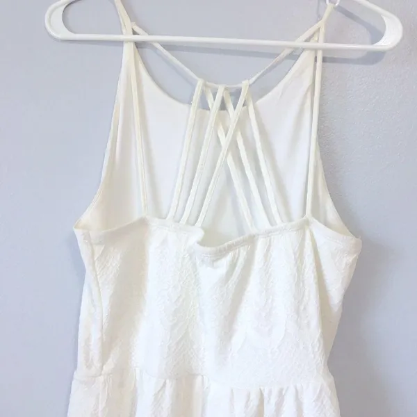 Maurices • White Midi Princess Waistline Bridal Shower Dress Size Medium - Image 3