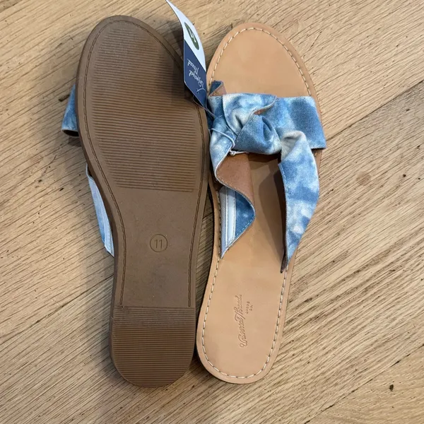 Universal Thread‎ Melody Knot Blue Denim Sandals Size 11 - Image 3
