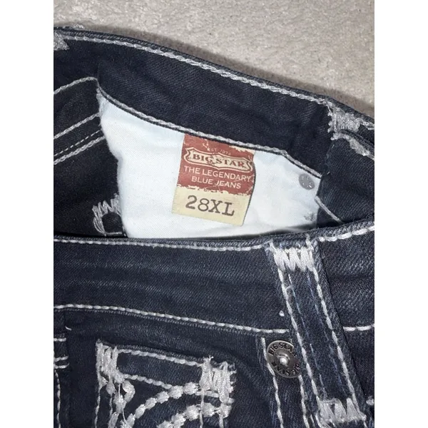 Women's Big Star Liv boot cut distressed jeans size 28x35 Regular - Image 4