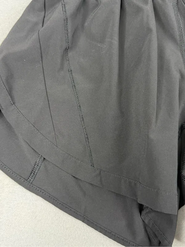 Lululemon Track That Short 5" Womens 0 Black Mid Rise Lined Running Shorts - Image 2