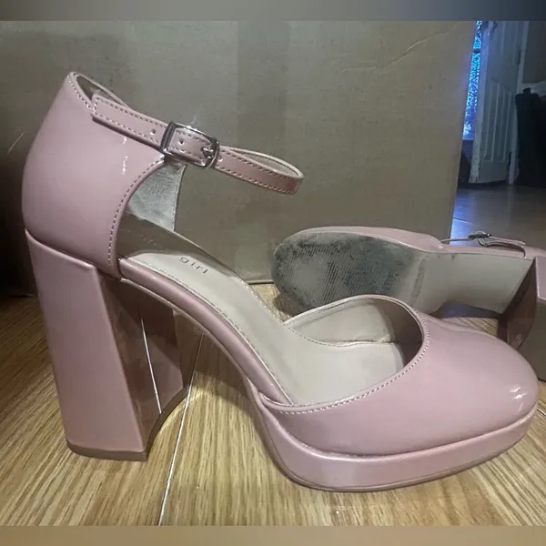 Women 9.5 blush pink Elegant chunky Platform Heels ‘Madden girl’ - Image 15