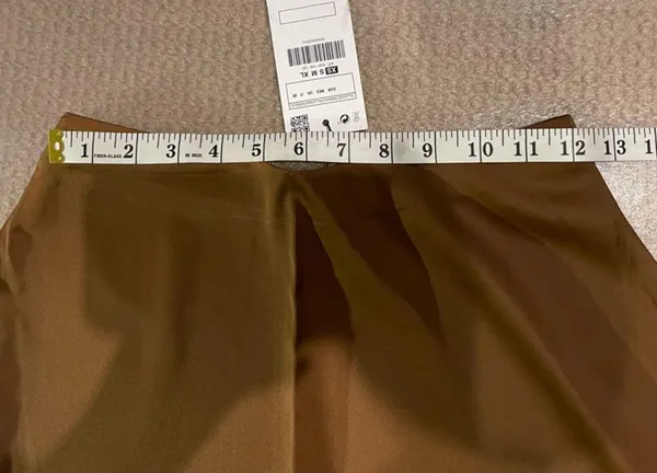 Zara A-line Midi Satin Skirt Size XS - Image 5