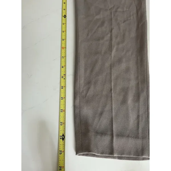 Aritzia Babaton Cohen Pants Pleated Cropped Trousers 6 Taupe - Image 7
