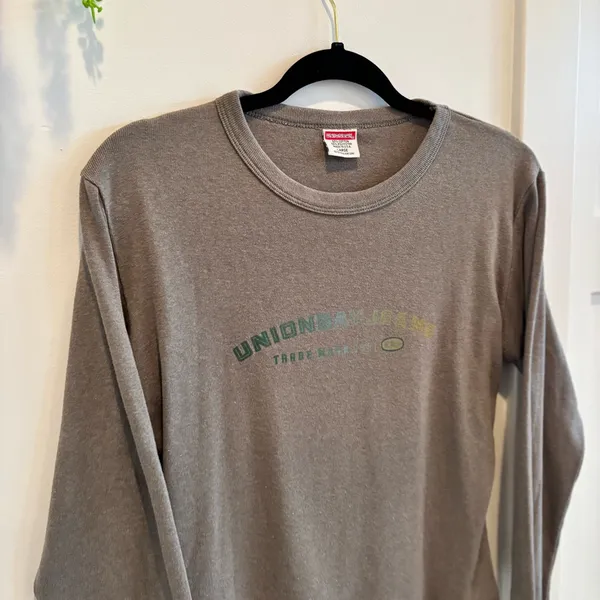 Unionbay Y2K Vintage 90's Long Sleeve Baby Tee Made in USA Cotton Blend Size L - Image 3