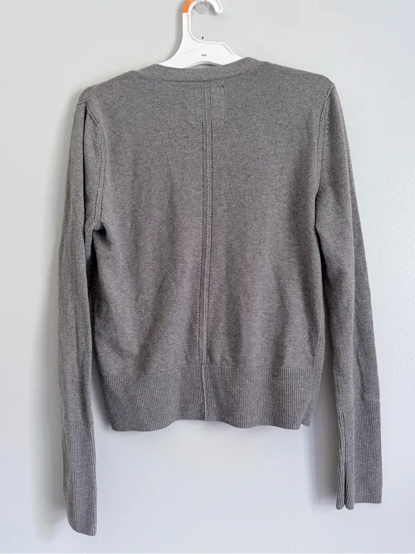 Vintage 2009 American Eagle Gray Rabbit Hair Cardigan Sweater Women’s M Y2K - Image 4