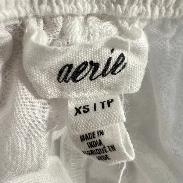 Aerie Rock 'n' Ruffle Skort White Size XS Boho Smocked‎ Tiered Cotton Coquette - Image 5