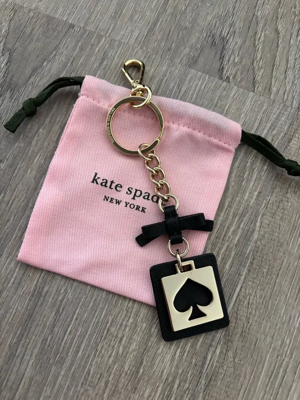 NWOT Gold Kate Spade New York Cut Out Spade Purse Keychain - Image 2