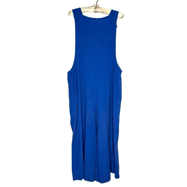 Oh My Gauze! Sabina Size 3 XXL‎ Wide Leg Overalls Romper Jumpsuit Blue Cotton - Image 5