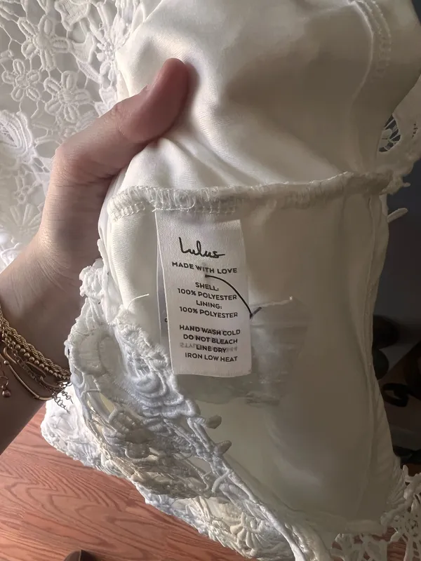 Lulu’s White Floral Lace Mini Dress - Image 3