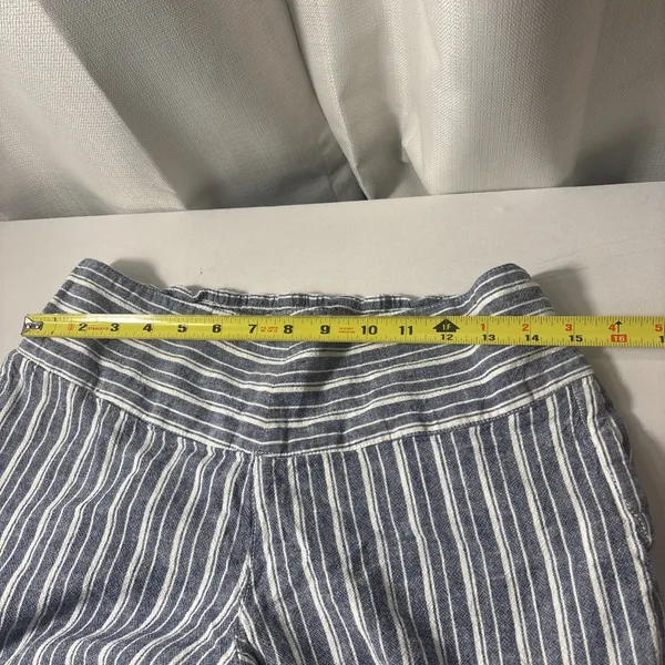 C EST 1946 Striped Wide‎ Leg Linen Blend Pants Medium Beachy Coastal Hippie Boho - Image 5