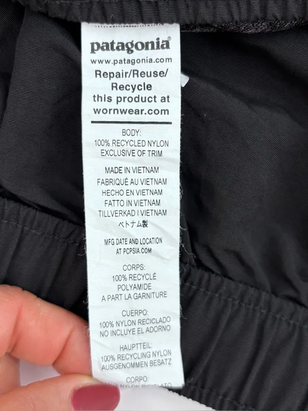 Patagonia Black Women's Athletic Shorts with Logo Tab - Image 7