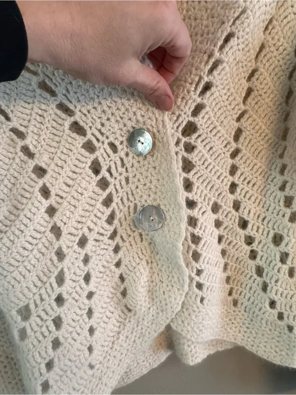 ANTHRO | SLEEPING ON‎ SNOW Open-Knit Shawl Sweater Cardigan - Image 2