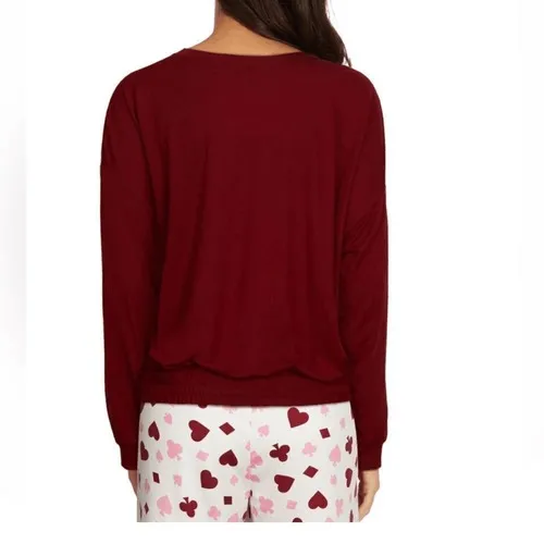 WILDFOX Love's a Gamble‎ Shorty Pajamas Set, 2 Piece, Red Hearts, XL, NWT - Image 6