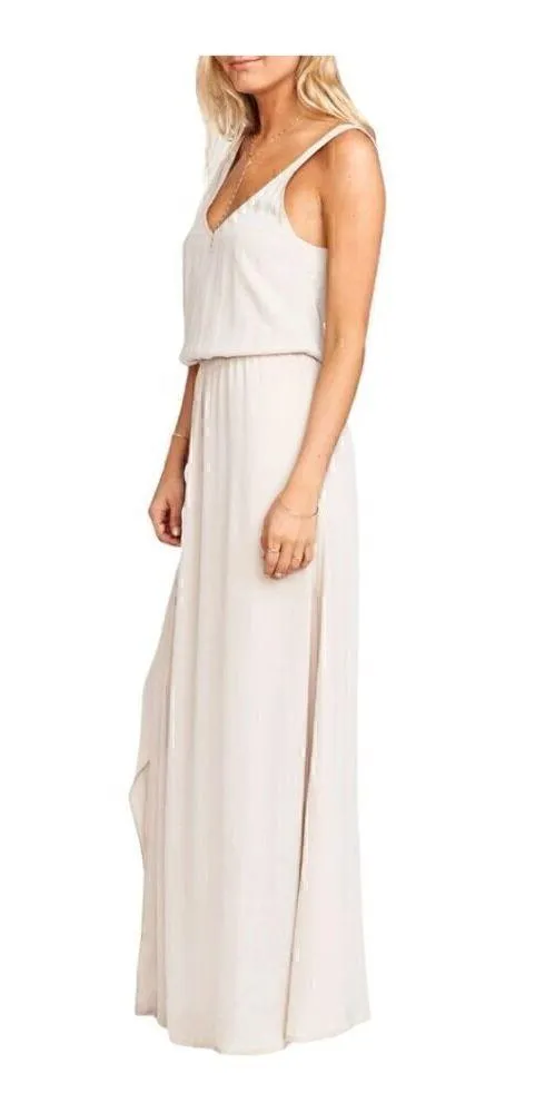 Show Me Your Mumu Kendall Maxi Dress in Dusty Blush Crisp - Size S - Image 2