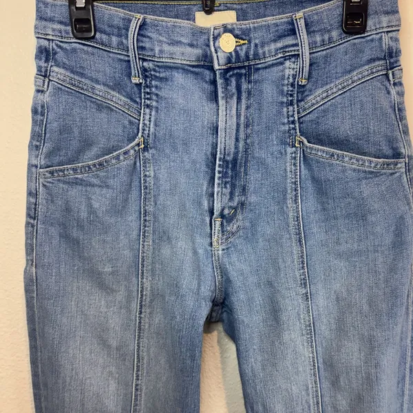 Mother Denim The Seamed Swooner Hover Blowing Kisses Blue Skinny‎ Jeans Size 27 - Image 6
