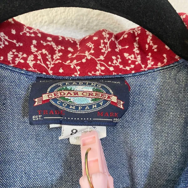 Western Denim Top Size‎ 8 Vintage 90s Rodeo Country Cowgirl Jean Casual Summer - Image 3