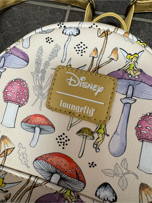 Loungefly Disney Peter Pan Tinker Bell Mushrooms Mini Backpack Bag Fairycore - Image 6