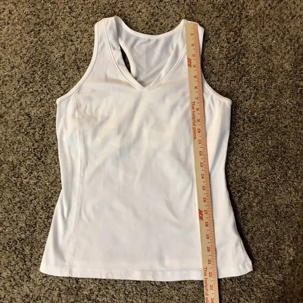 Racerback Tank Top Womens M (8/10) Used White Casual - Image 6