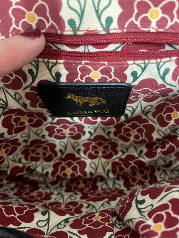 Emma Fox suede and leather patchwork purse. - Image 3